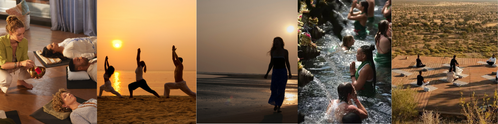 Yoga wellness retreat scene